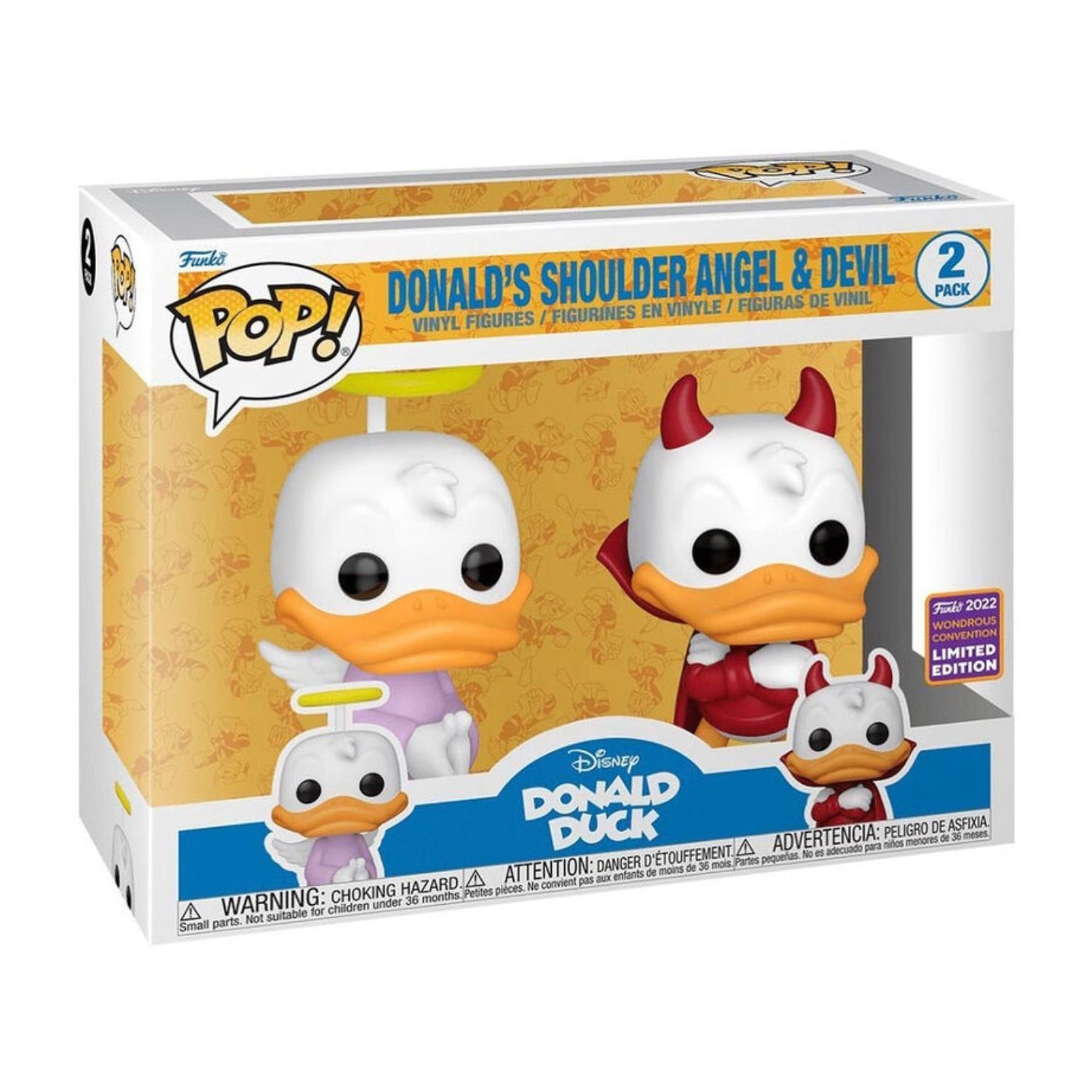 Funko Pop! 2 Pack Donald's Shoulder Angel & Devil Exclusive - Disney - Geek Plus