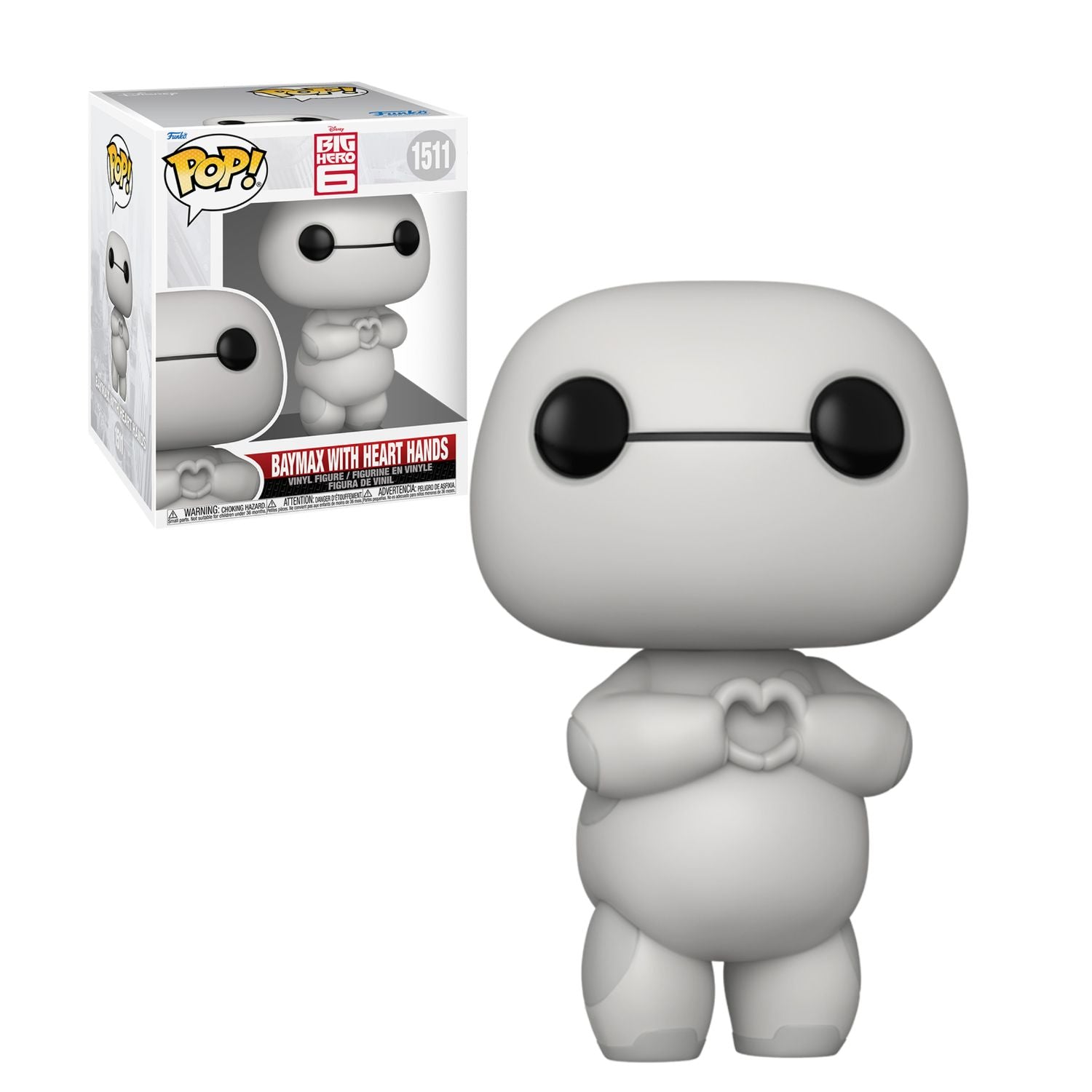 Funko Pop! Baymax with Heart Hands 1511 Super Sized - Disney Big Hero 6 - Geek Plus