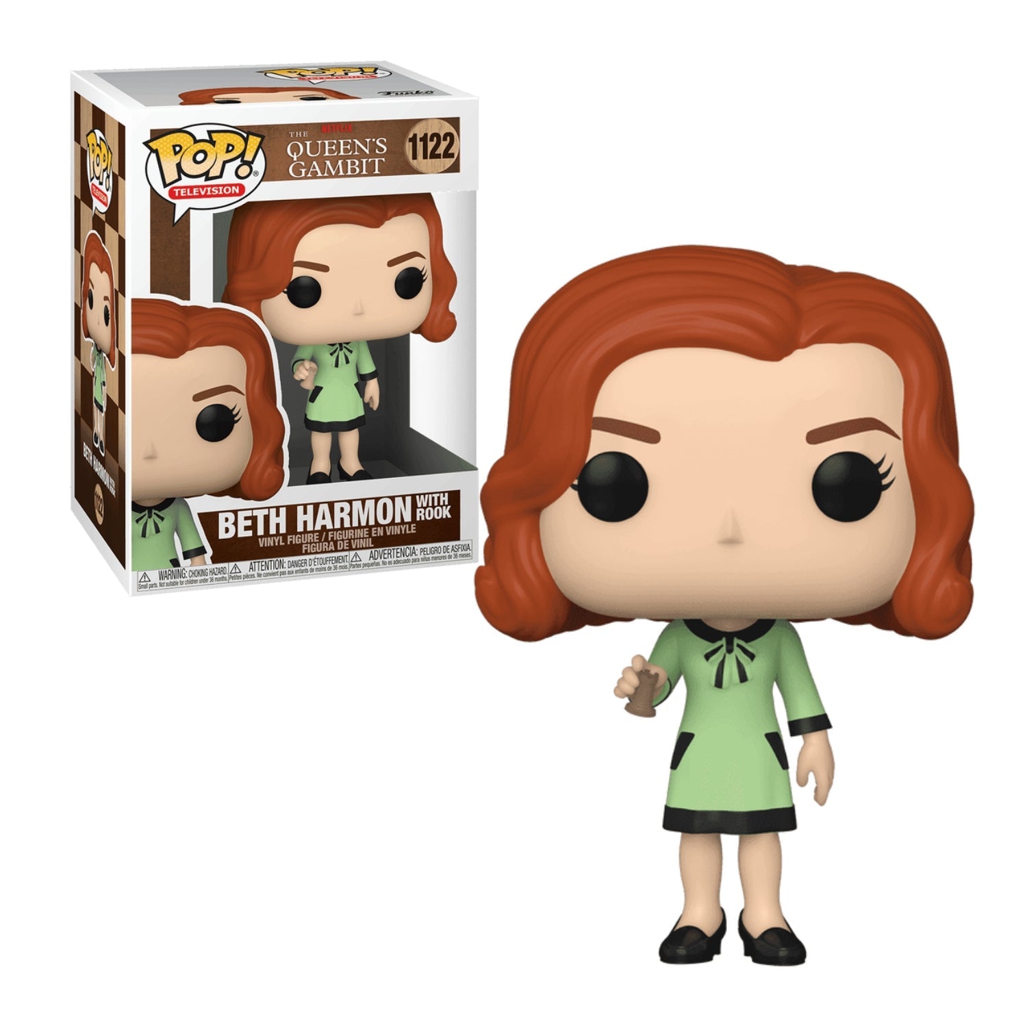 Funko Pop! Beth Harmon with Rook 1122 - Netflix O Gambito da Rainha - Geek Plus