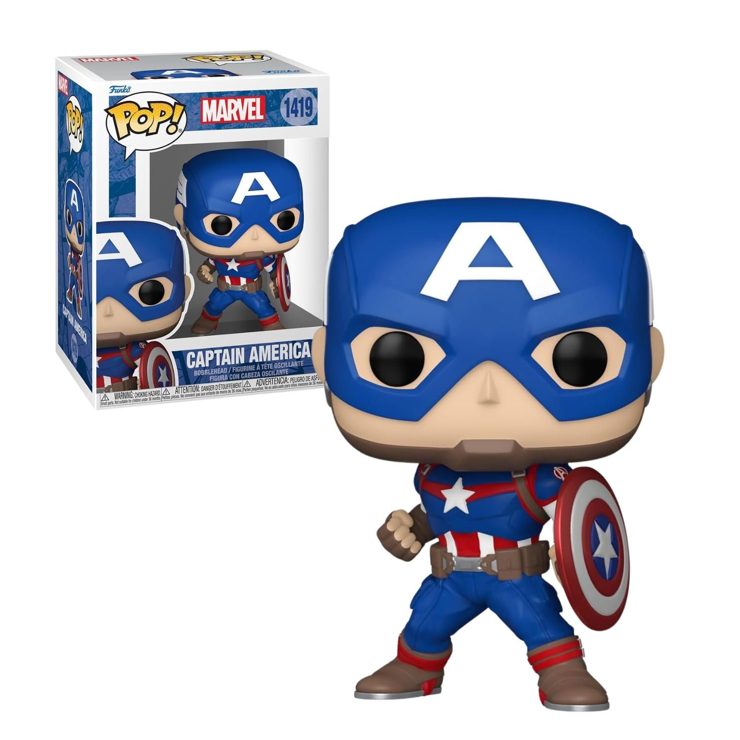 Funko Pop! Captain America (Capitão América) 1419 - Marvel - Geek Plus