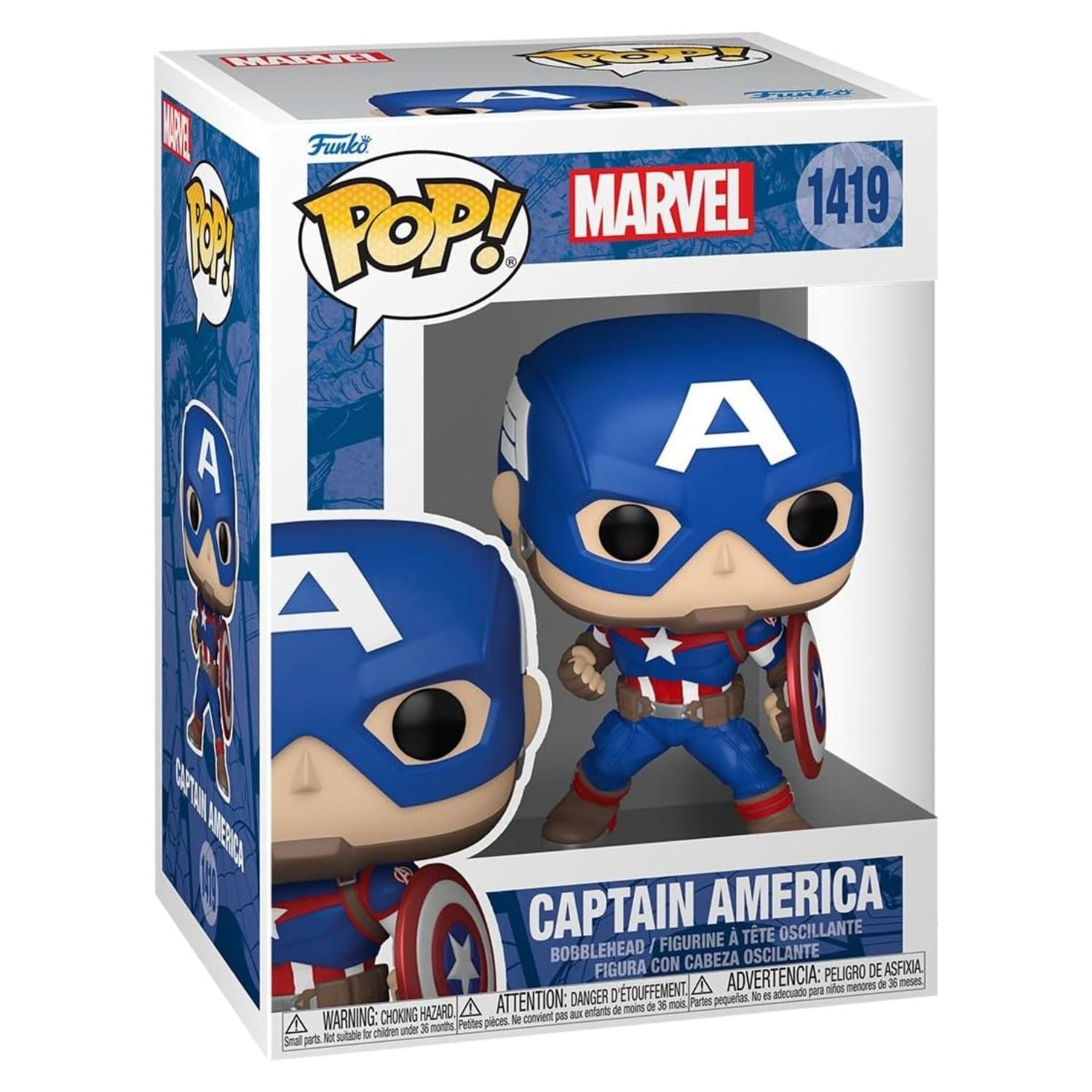 Funko Pop! Captain America (Capitão América) 1419 - Marvel - Geek Plus