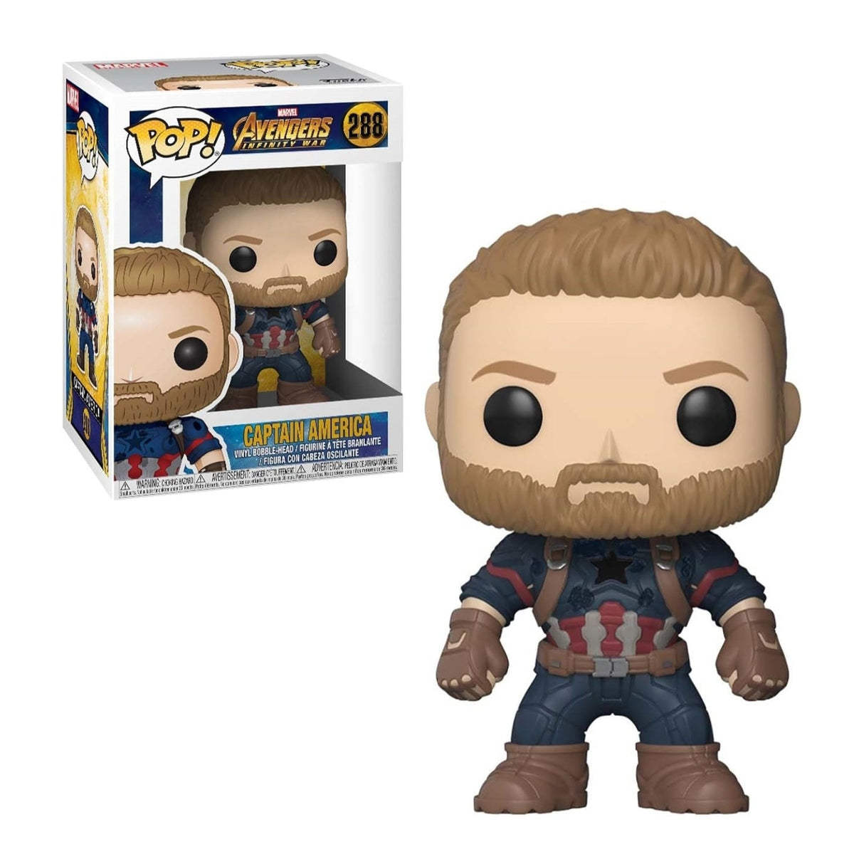 Funko Pop! Captain America (Capitão América) 288 - Marvel Os Vingadores - Geek Plus