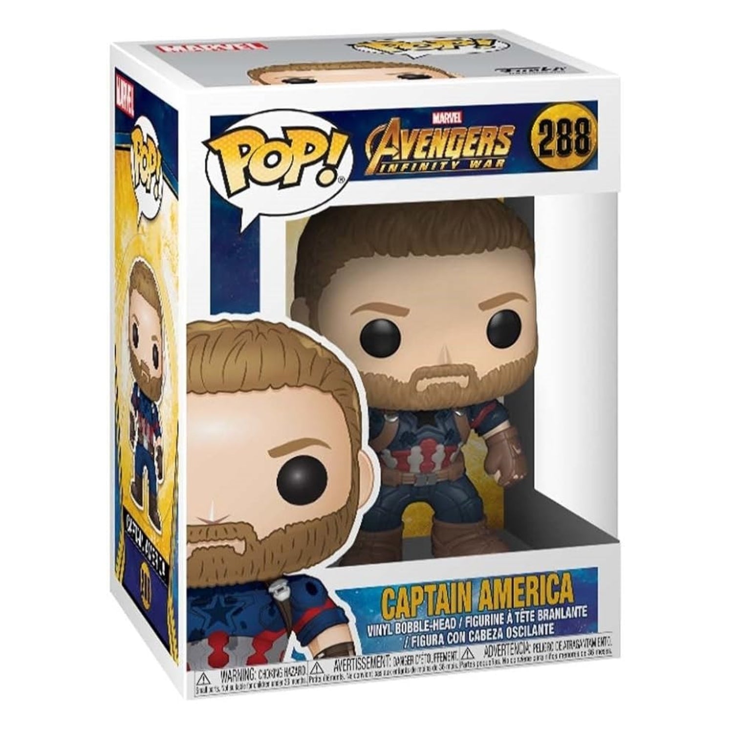 Funko Pop! Captain America (Capitão América) 288 - Marvel Os Vingadores - Geek Plus