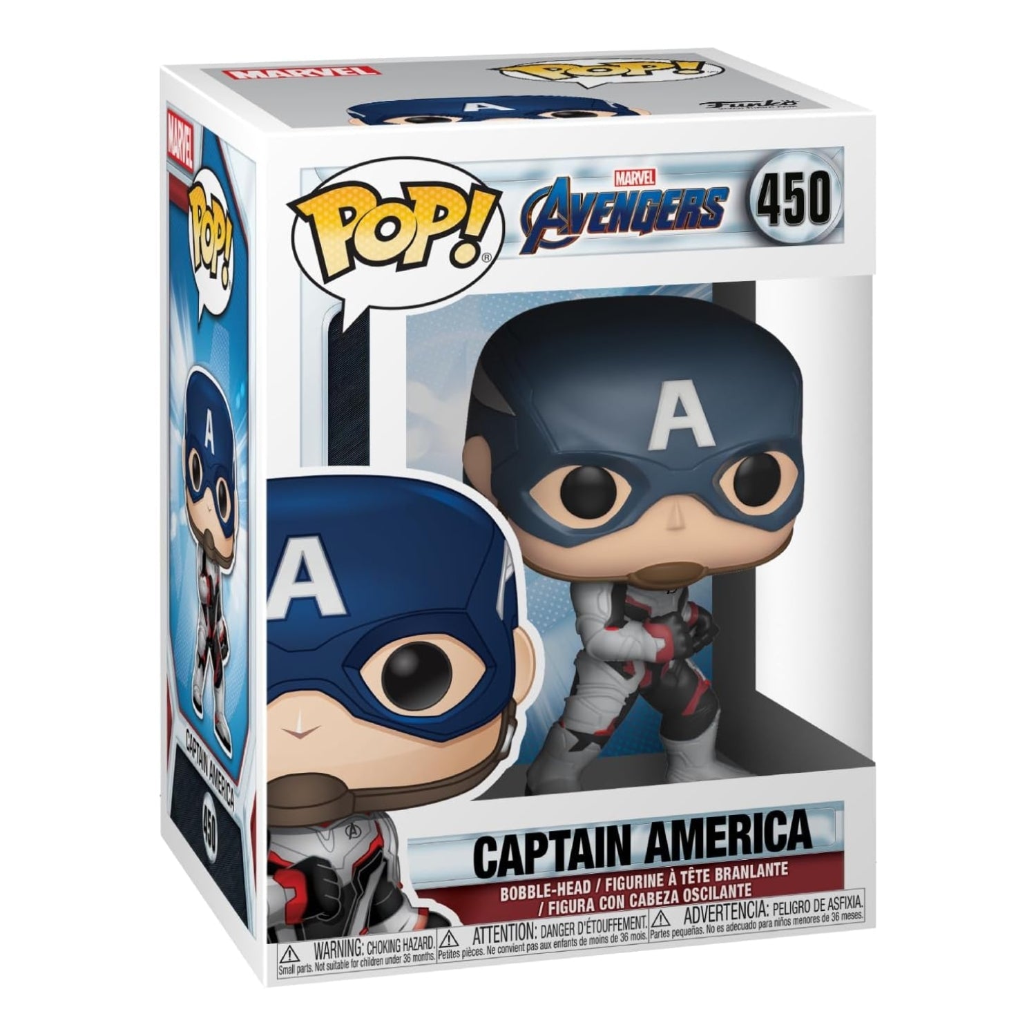 Funko Pop! Captain America (Capitão América) 450 - Marvel Os Vingadores - Geek Plus