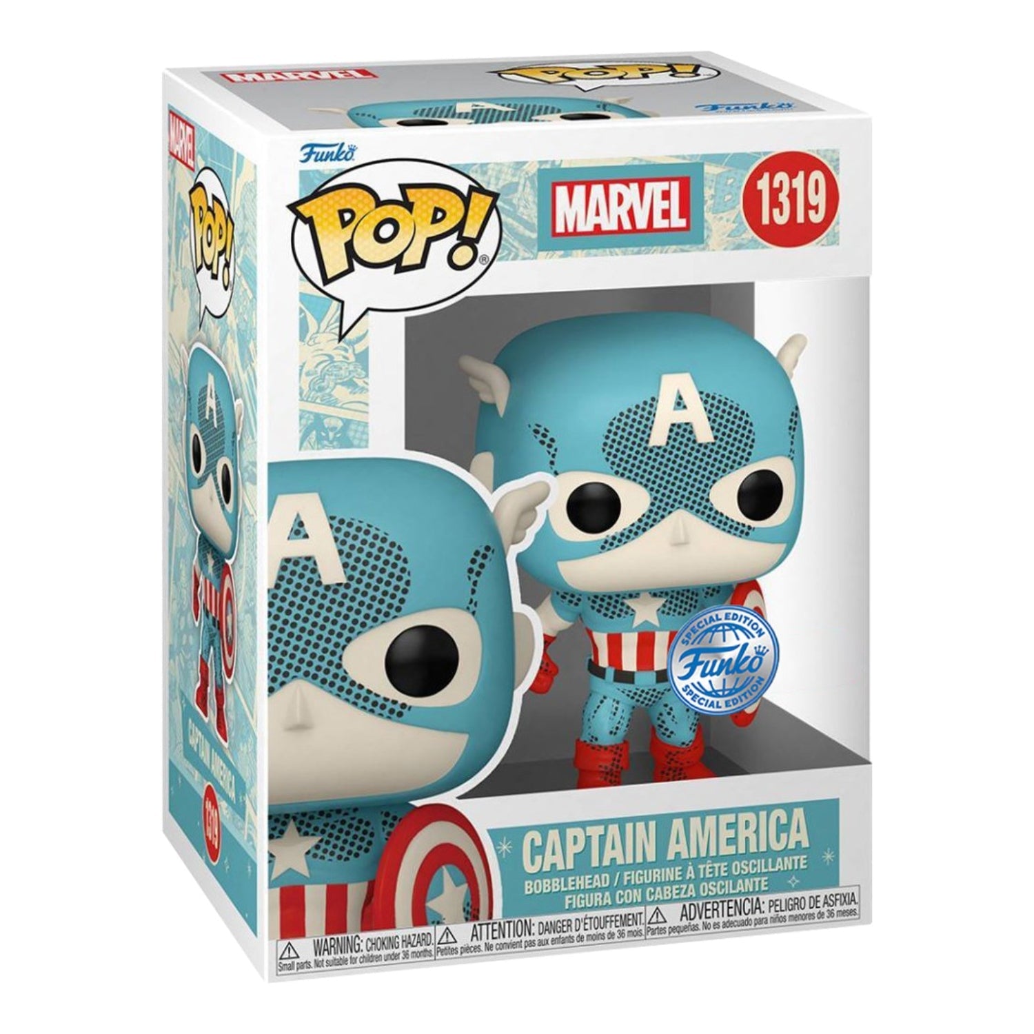 Funko Pop! Captain America (Capitão América Retrô) 1319 (Special Edition) - Marvel - Geek Plus