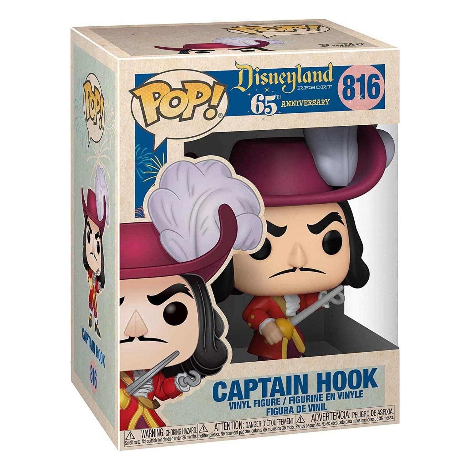 Funko Pop! Captain Hook (Capitão Gancho) 816 - Disney Peter Pan - Geek Plus