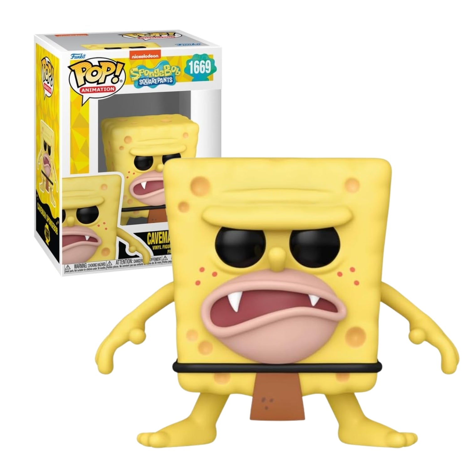 Funko Pop! Caveman SpongeBob (Homem das Cavernas) 1669 - Bob Esponja - Geek Plus