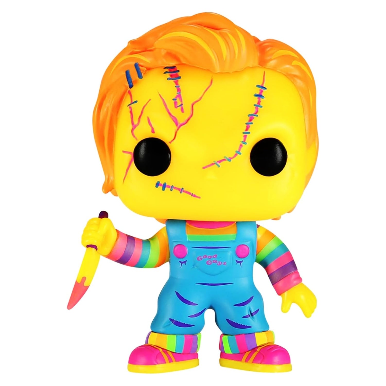 Funko Pop! Chucky (Boneco Assassino) 315 (Exclusive Edition Black Light) - Geek Plus