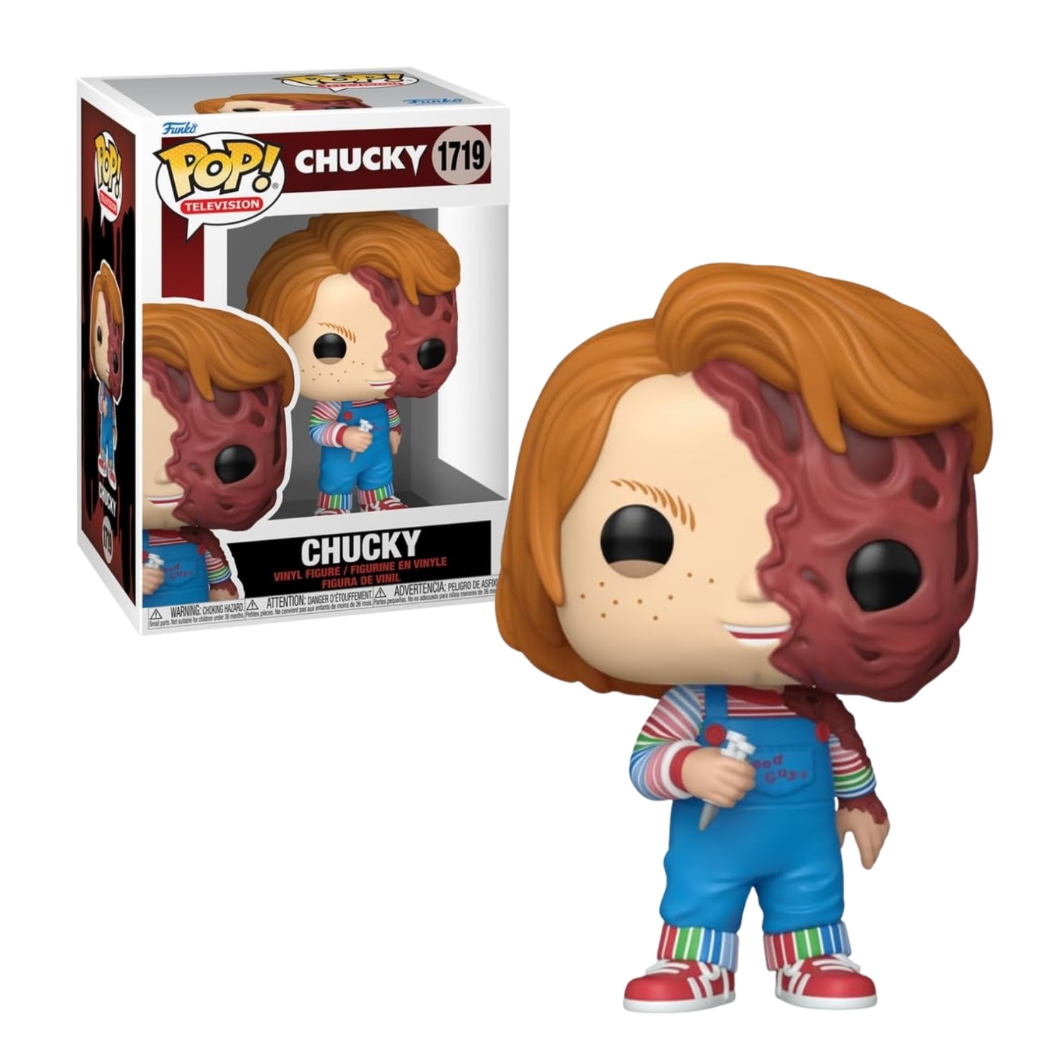 Funko Pop! Chucky (Rosto Derretido) 1719 - Boneco Assassino - Geek Plus