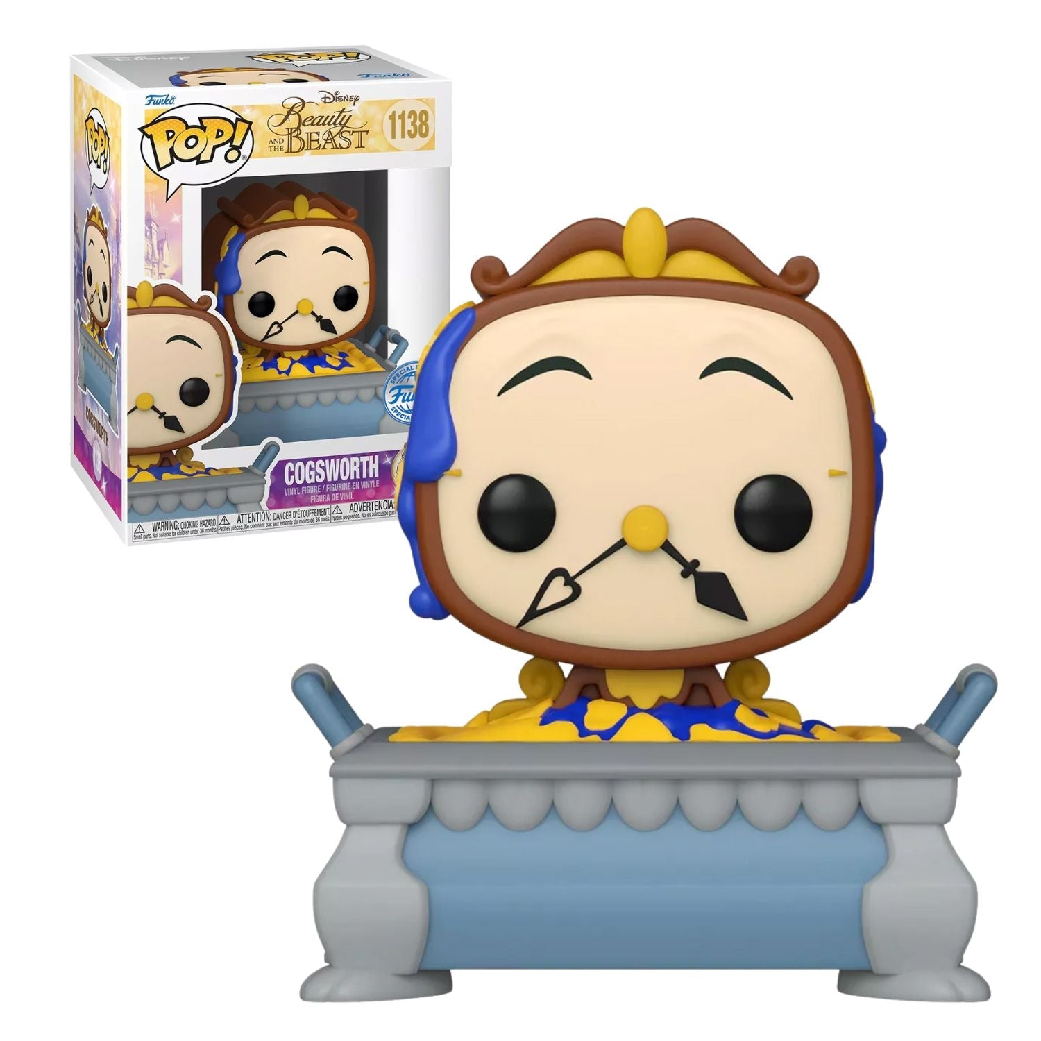 Funko Pop! Cogsworth 1138 (Exclusive) - Disney Beauty and the Beast (A Bela e a Fera) - Geek Plus