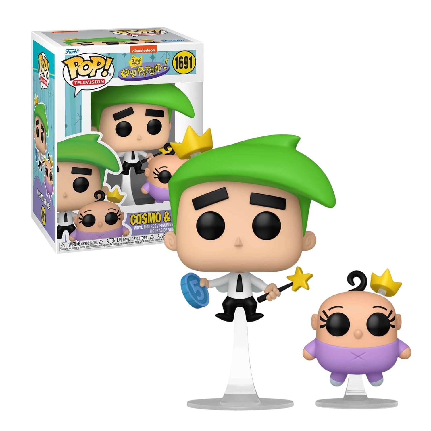Funko Pop! Cosmo & Puff 1691 - Os Padrinhos Mágicos - Geek Plus