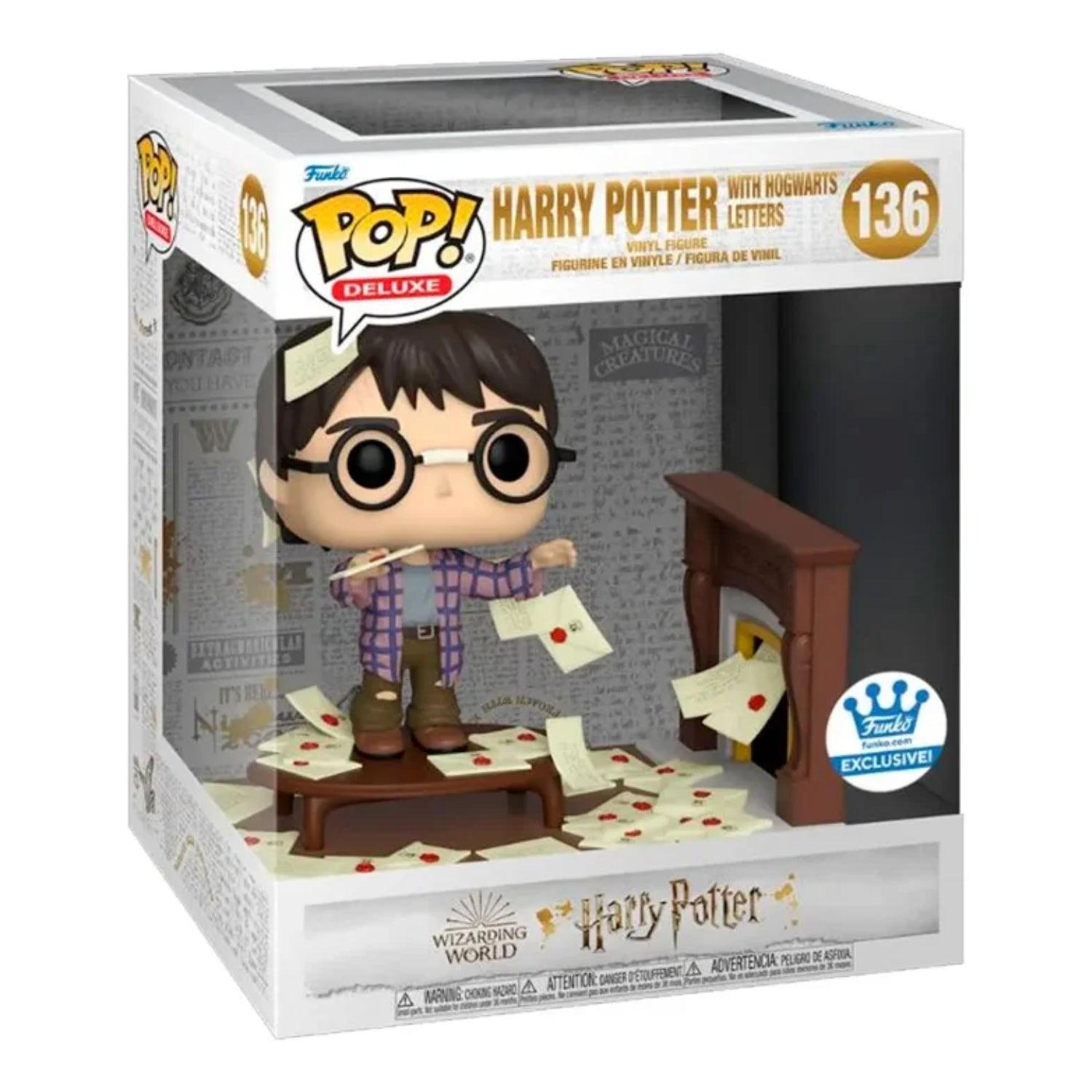 Funko Pop! Deluxe Harry Potter with Hogwarts Letters 136 (com Cartas de Hogwarts) Exclusive - Geek Plus