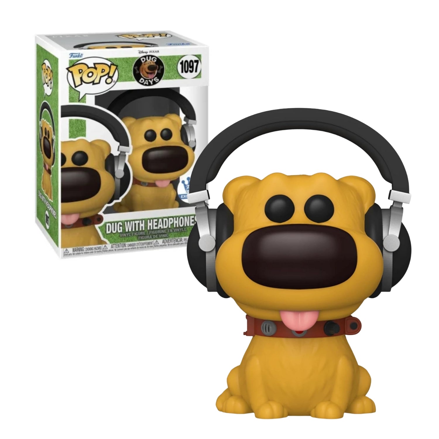 Funko Pop! Dug With Headphones (Dug com Fones de Ouvido) 1097 (Exclusive Edition) - A Vida de Dug - Geek Plus