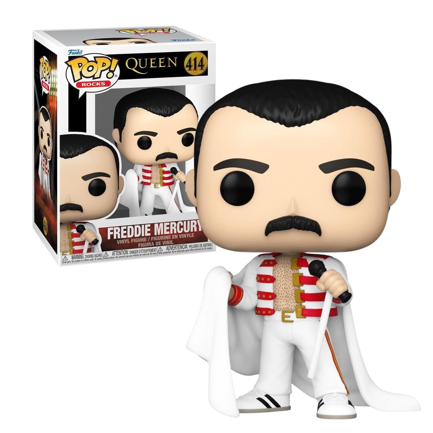Funko Pop! Freddie Mercury with Cape (Com Capa) 414 - Rocks Queen - Geek Plus
