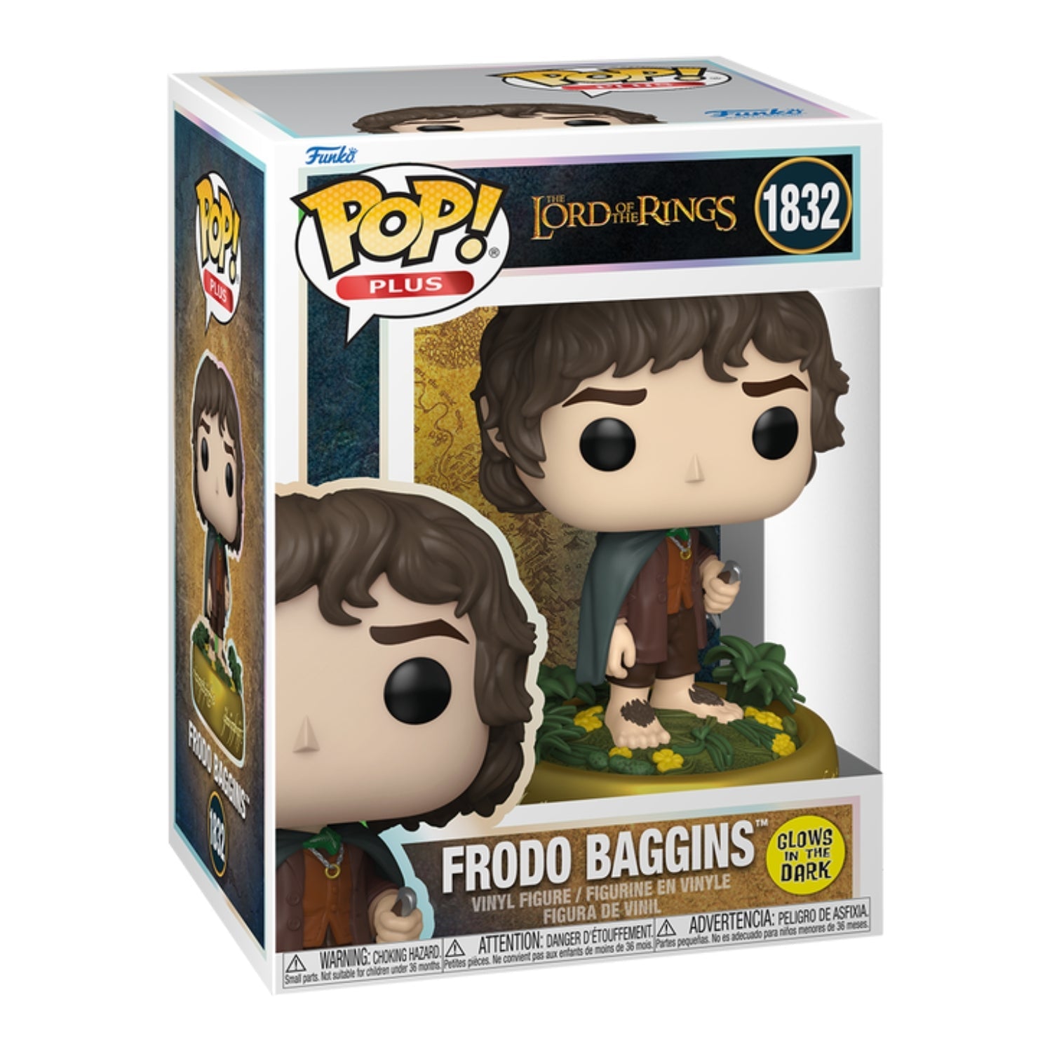 Funko Pop! Frodo Baggins 1832 Glow in the Dark (Bolseiro) - O Senhor dos Anéis - Geek Plus