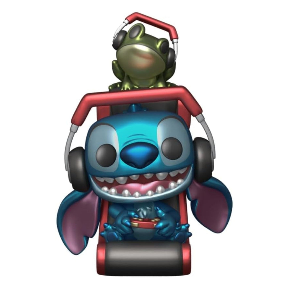 Funko Pop! Gamer Stitch (com Video Game e Fone de ouvido) 1564 (Metallic) - Disney Lilo & Stitch - Geek Plus