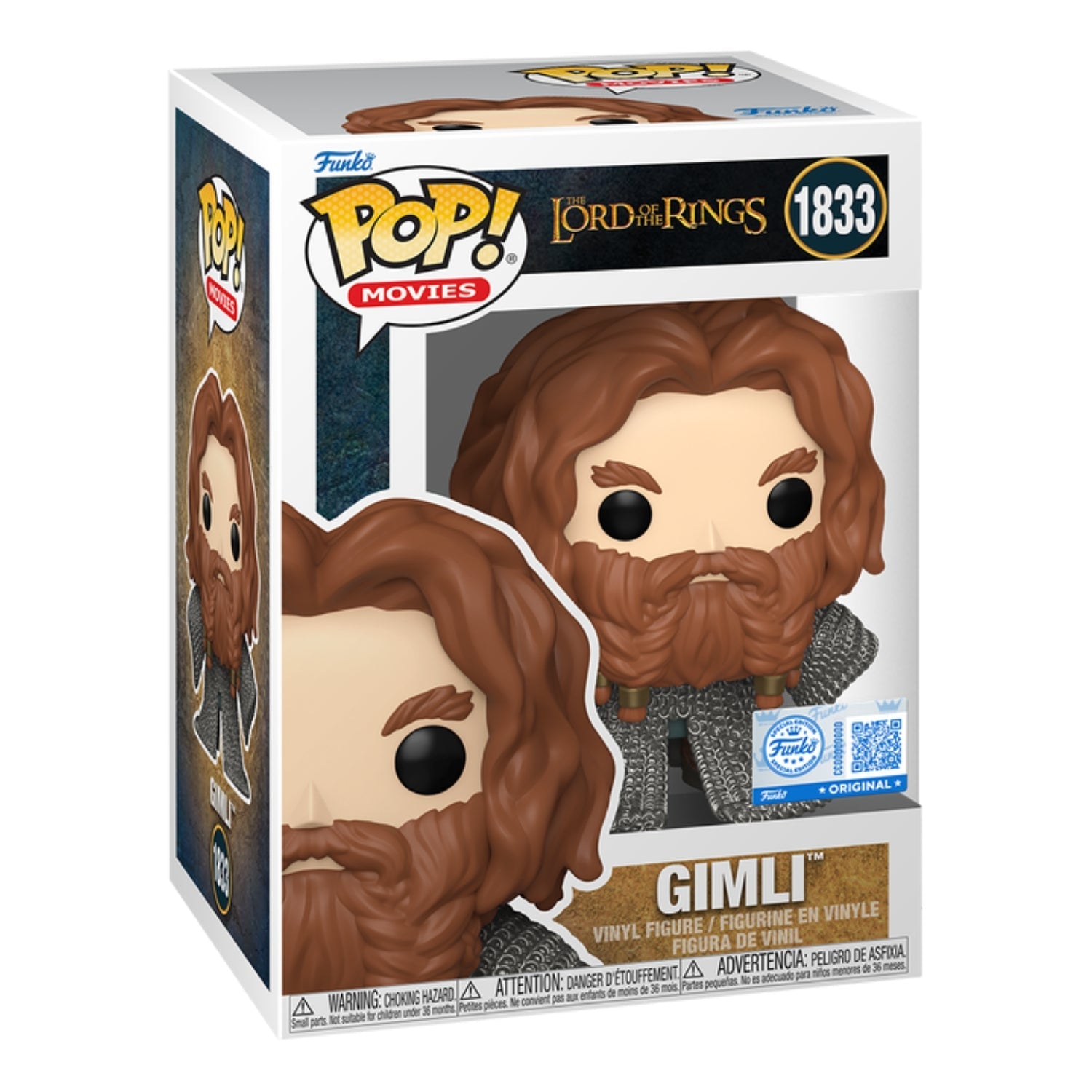 Funko Pop! Gimli 1833 (Special Edition) - O Senhor dos Anéis - Geek Plus