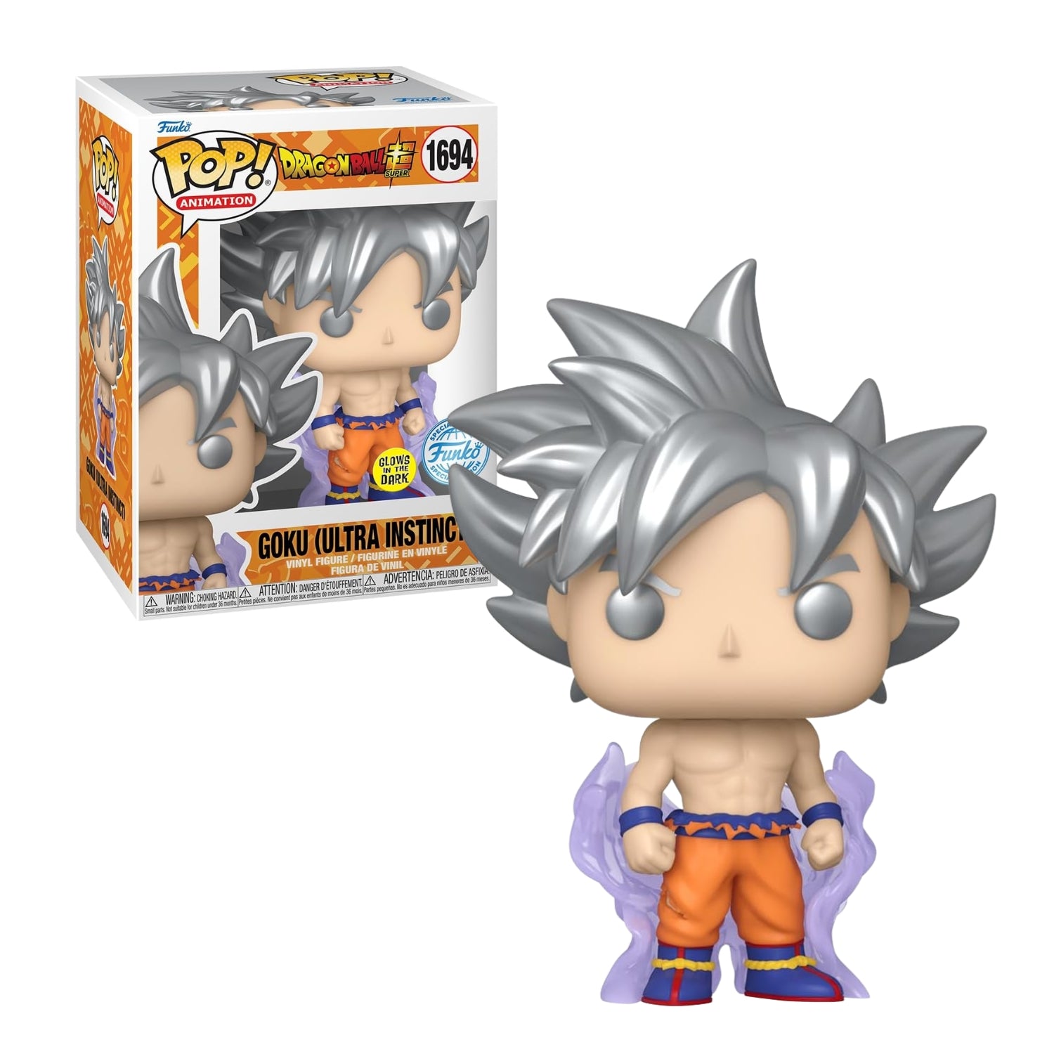 Funko Pop! Goku Ultra Instinct 1694 (Special Edition Glow) - Dragon Ball Z - Geek Plus