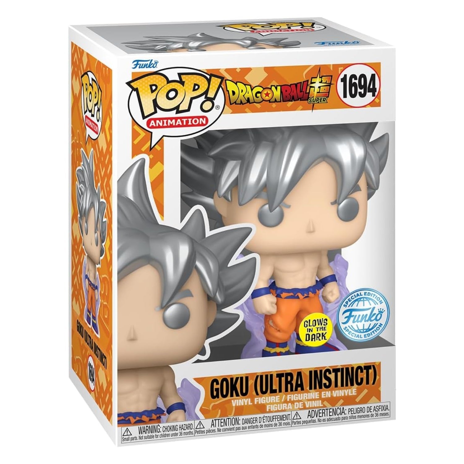 Funko Pop! Goku Ultra Instinct 1694 (Special Edition Glow) - Dragon Ball Z - Geek Plus