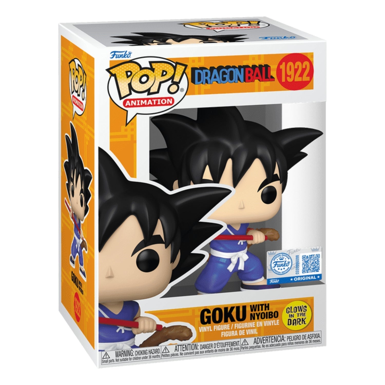 Funko Pop! Goku with Nyoibo (com Bastão Mágico) 1922 (Glows in the Dark) - Dragon Ball - Geek Plus