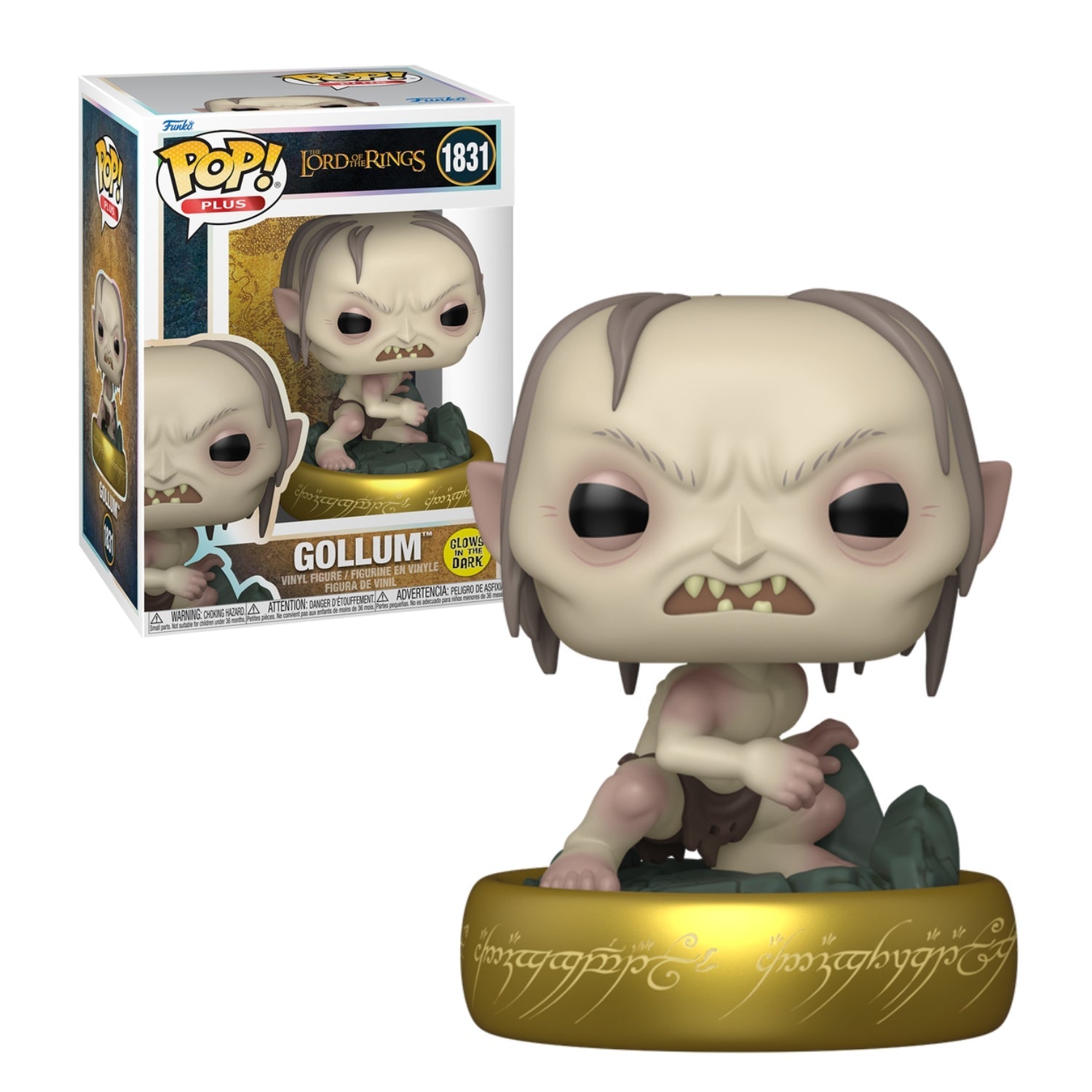 Funko Pop! Gollum 1831 Exclusive Glow in the Dark - O Senhor dos Anéis - Geek Plus