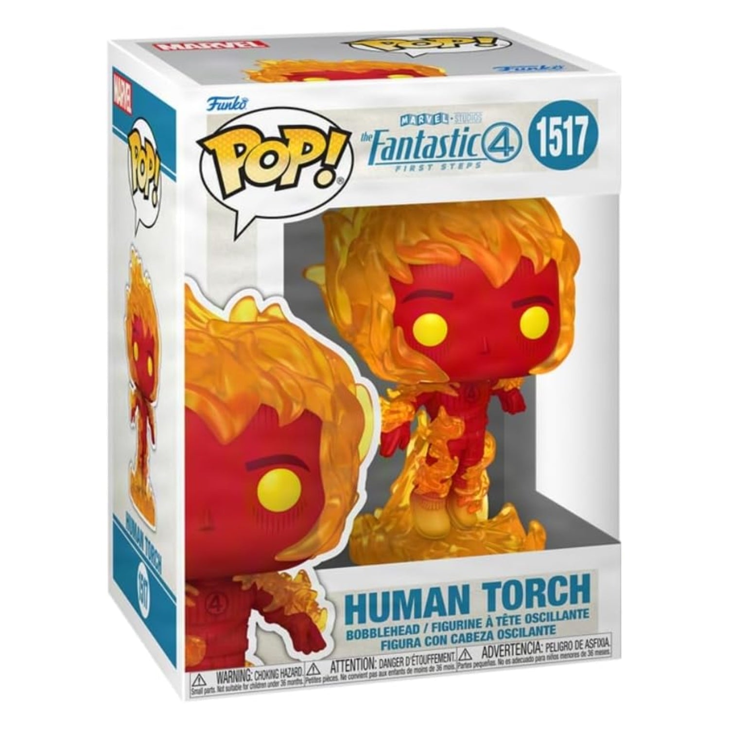 Funko Pop! Human Torch (Tocha Humana) 1517 - Marvel Quarteto Fantastico - Geek Plus
