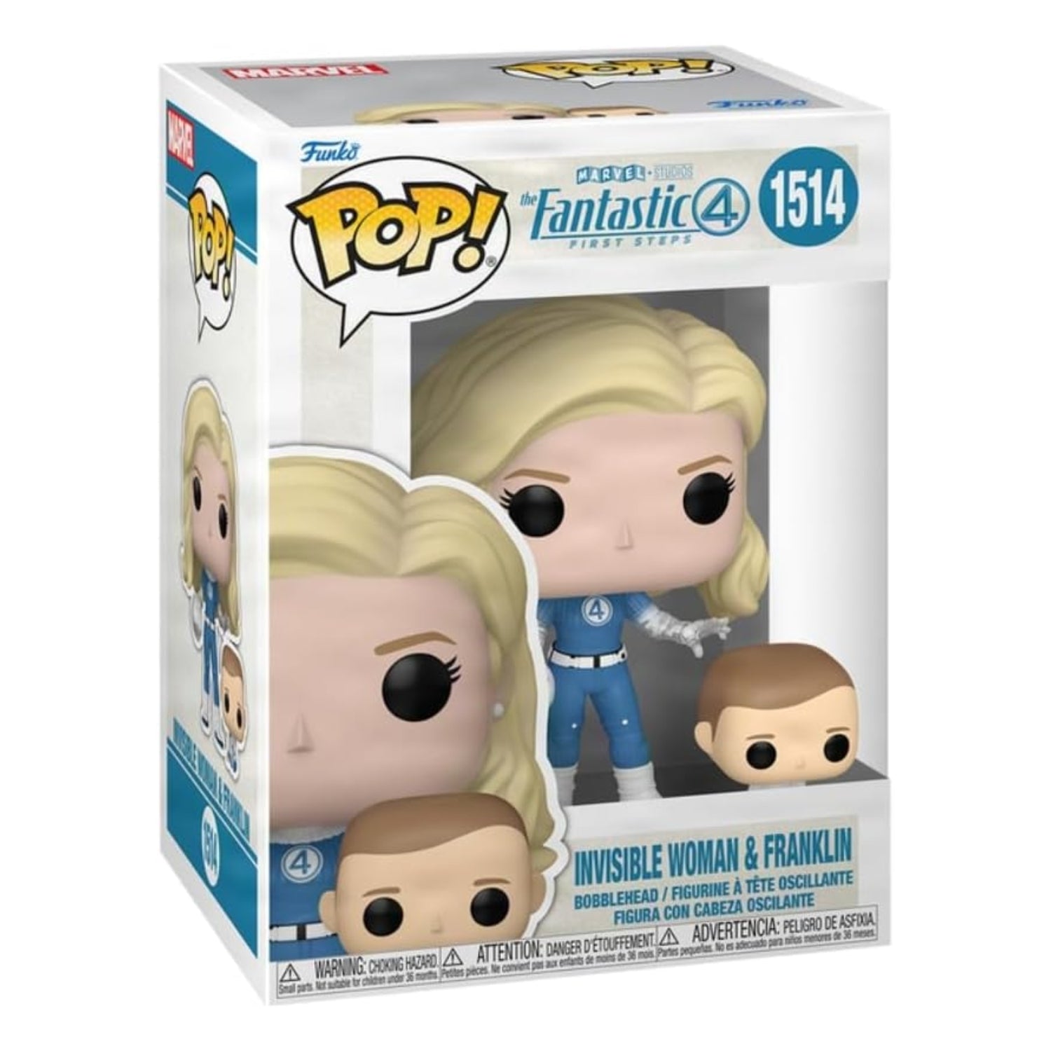 Funko Pop! Invisible Woman & Franklin (Mulher Invisível e Franklin) 1514 - Marvel Quarteto Fantastico - Geek Plus