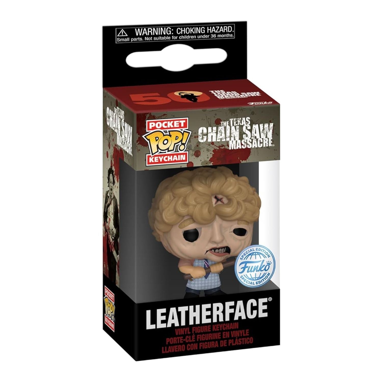 Funko Pop! Keychain Chaveiro Leatherface - O Massacre da Serra Elétrica - Geek Plus