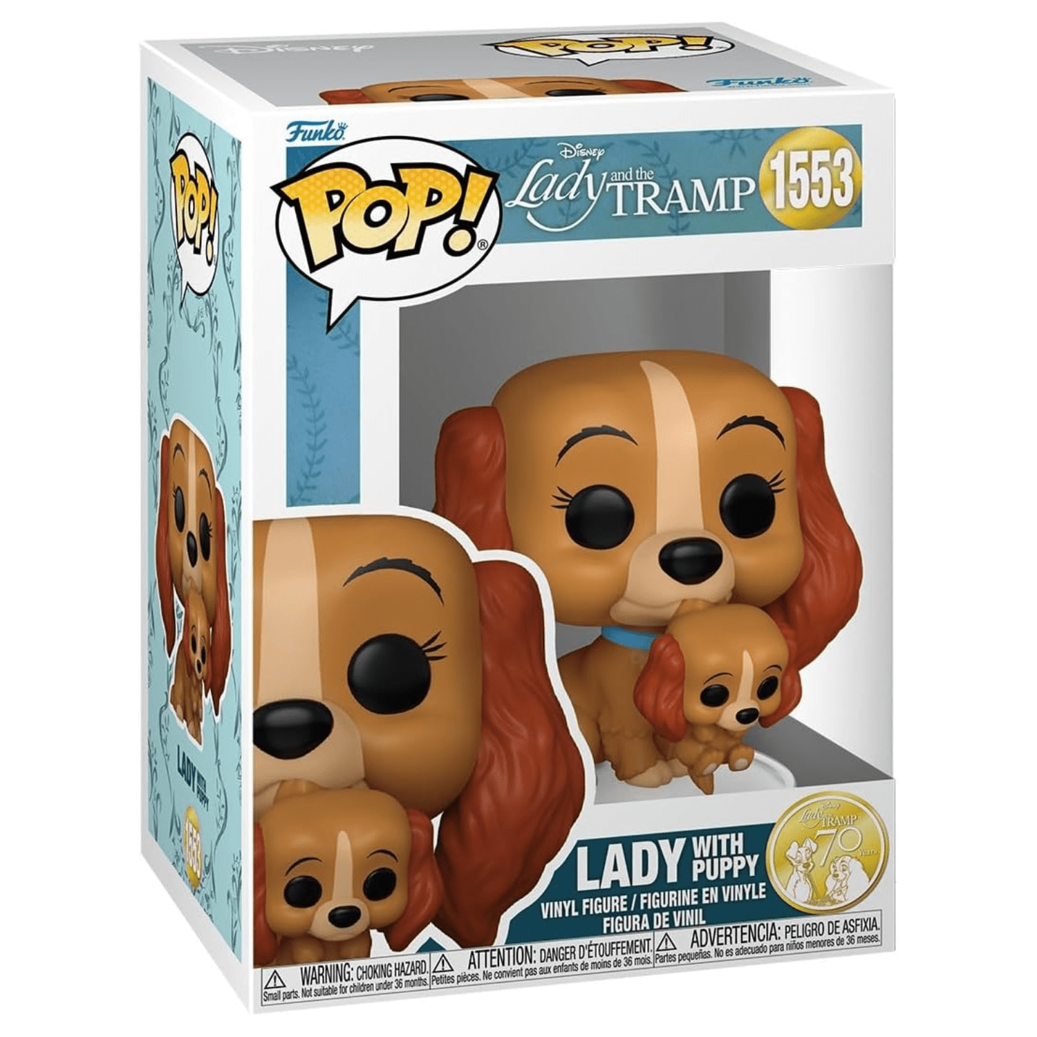 Funko Pop! Lady with Puppy 1553 - Disney Lady and the Tramp - Geek Plus