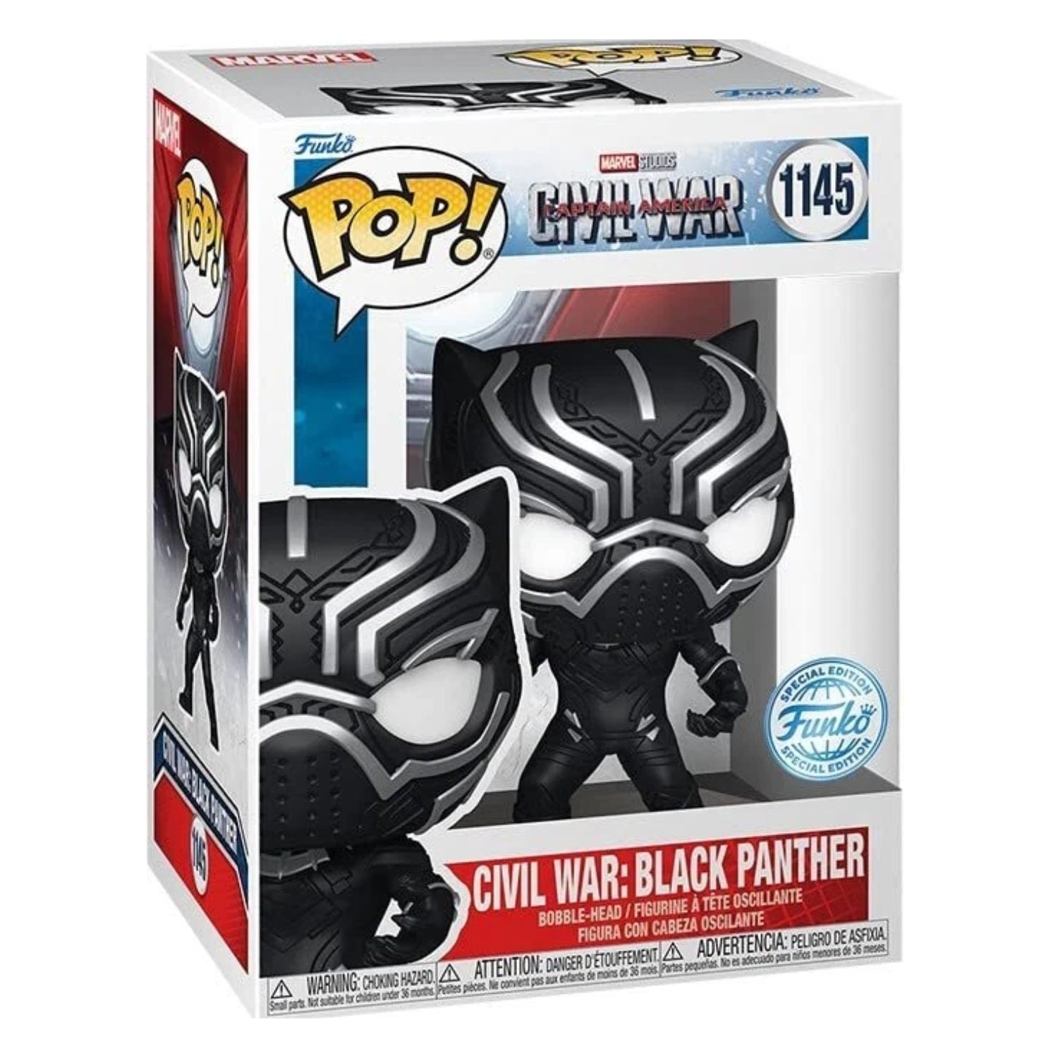Funko Pop! Marvel Civil War: Black Panther (Guerra Civil: Pantera Negra) 1145 (Special Edition) - Marvel - Geek Plus