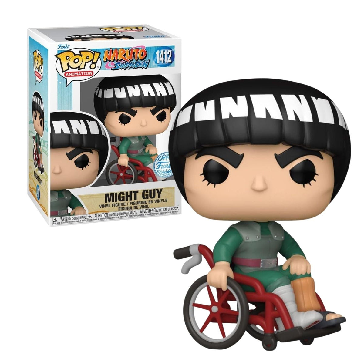 Funko Pop! Might Guy Wheelchair (Cadeira de Rodas / Special Edition) 1412 - Naruto Shippuden - Geek Plus