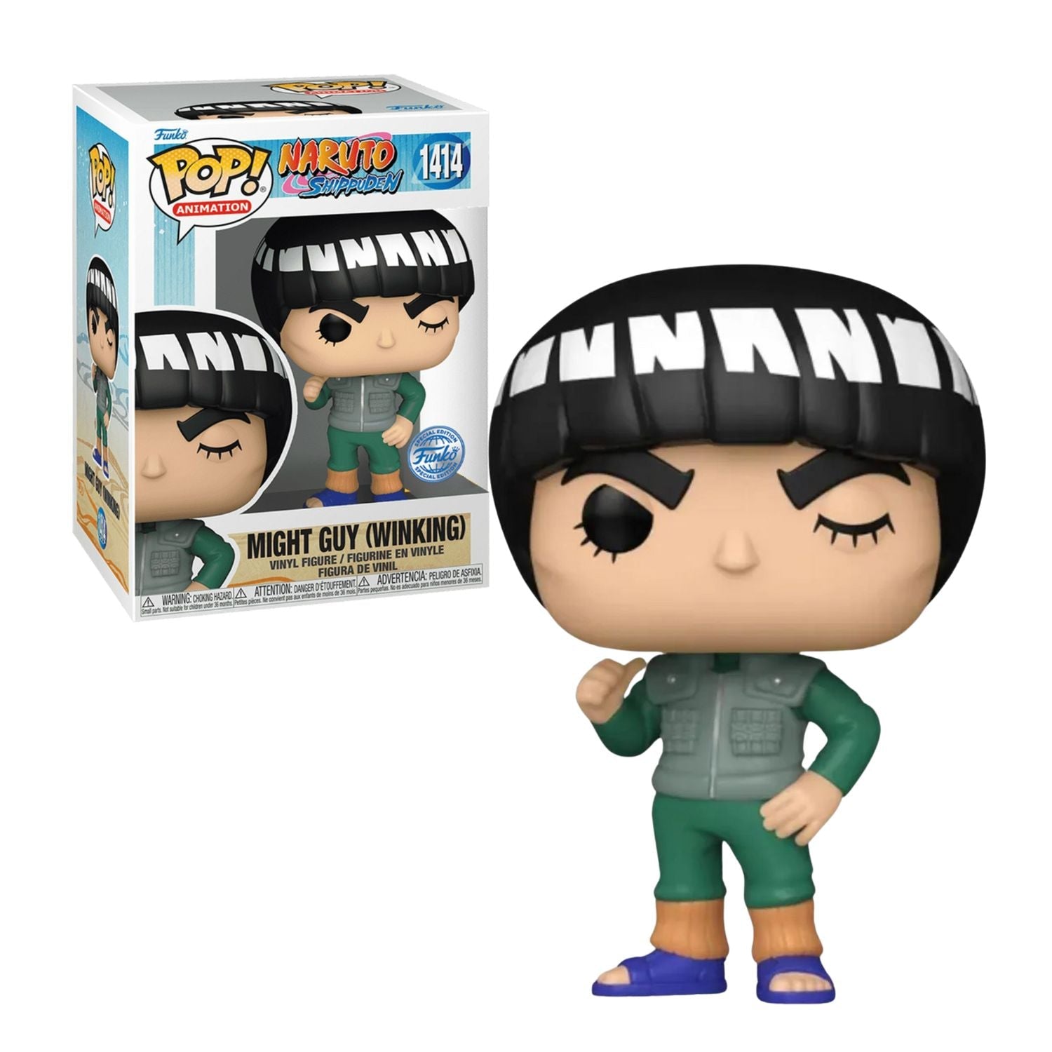 Funko Pop! Might Guy Winking 1414 (Special Edition) - Naruto Shippuden - Geek Plus