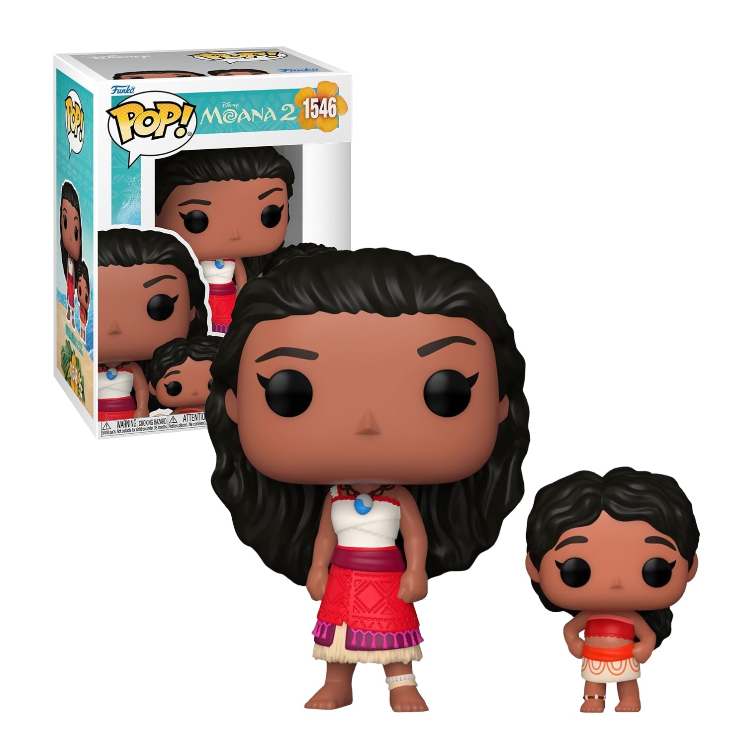 Funko Pop! Moana & Little Sis Simea (com a Irmãzinha) 1546 - Disney Moana - Geek Plus