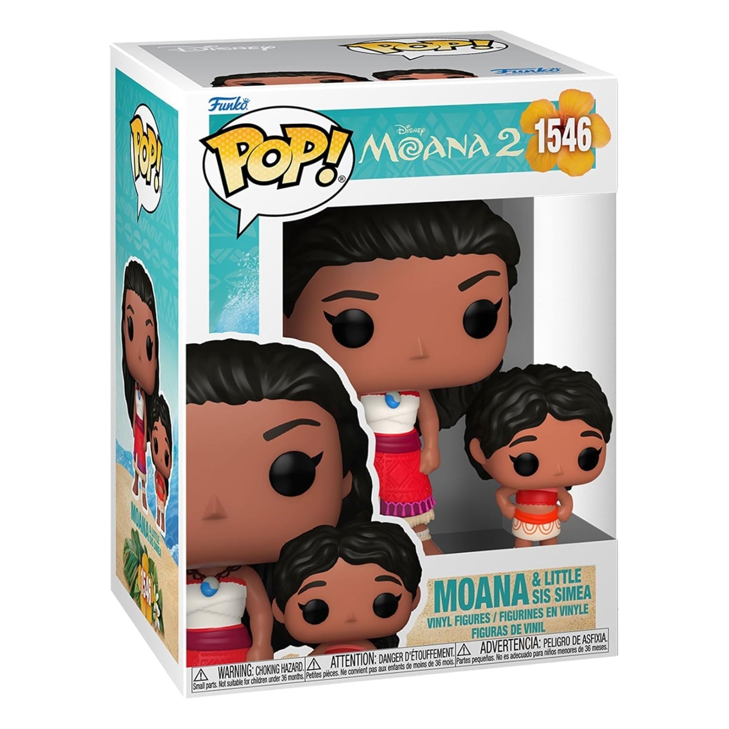 Funko Pop! Moana & Little Sis Simea (com a Irmãzinha) 1546 - Disney Moana - Geek Plus