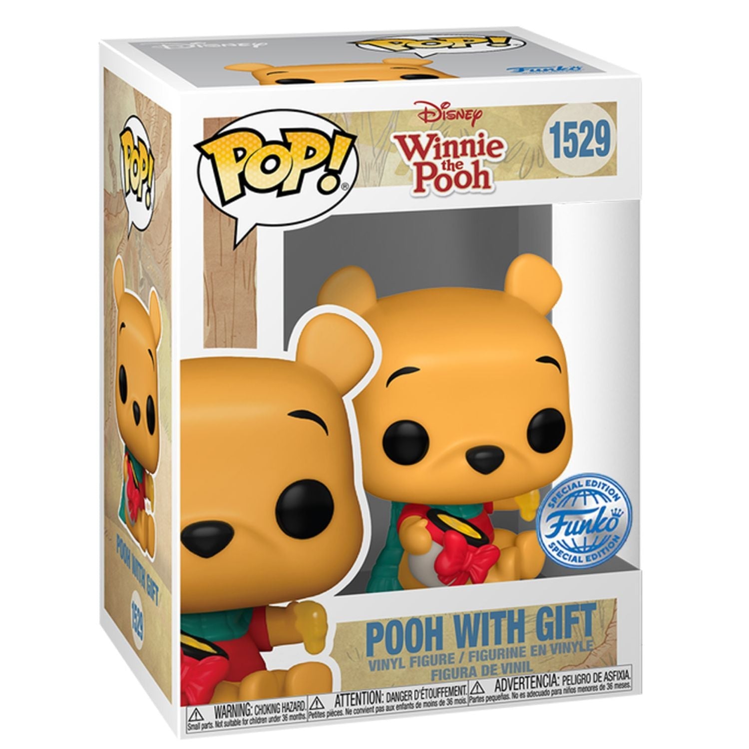 Funko Pop! Pooh with Gift 1529 (Special Edition) - Ursinho Pooh - Geek Plus