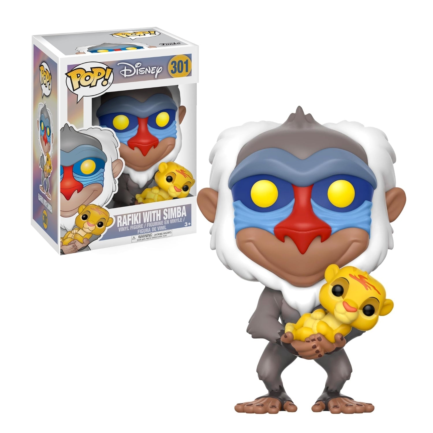 Funko Pop! Rafiki with Simba 301 (Exclusive Edition Diamond) - Disney O Rei Leão - Geek Plus