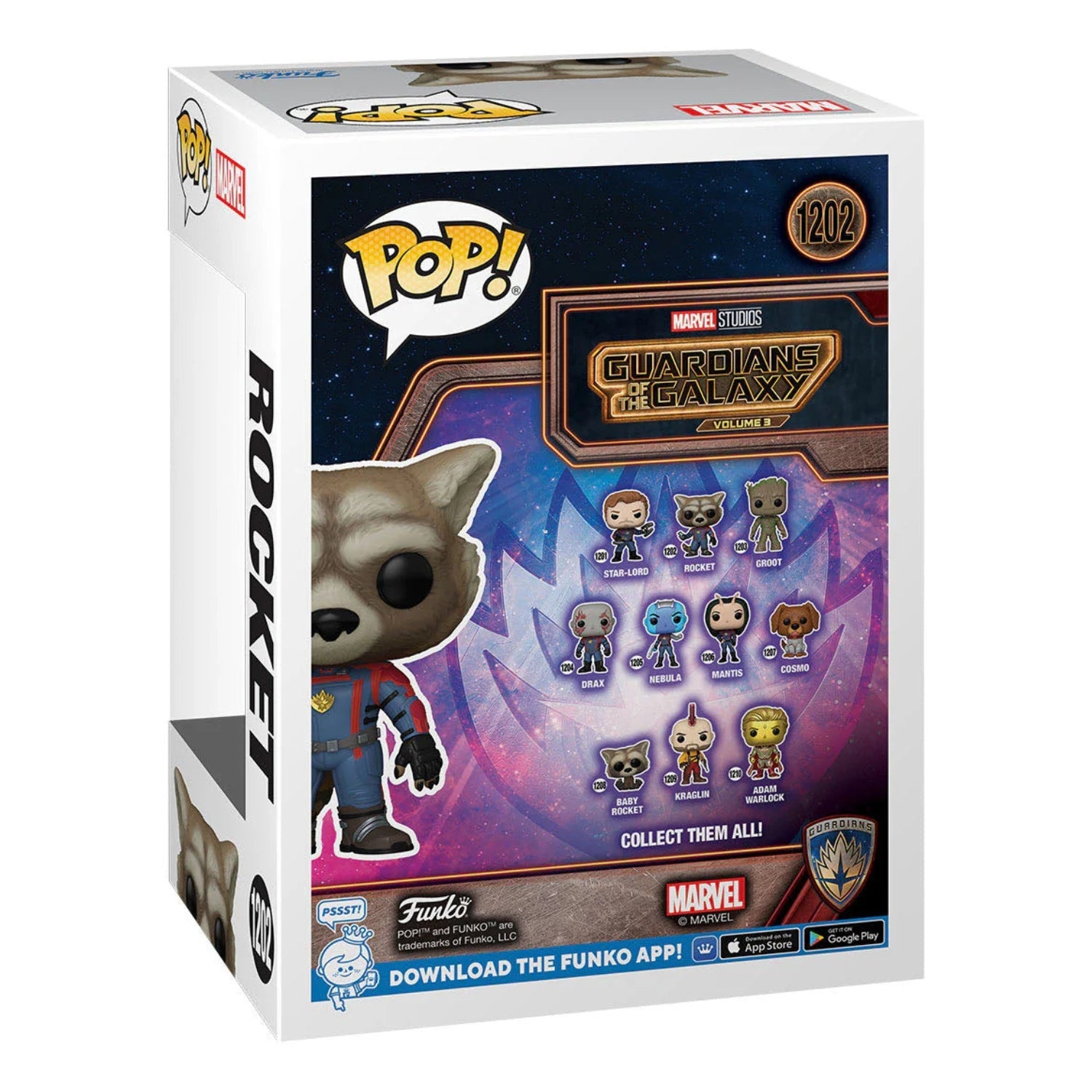 Funko Pop! Rocket 1202 - Marvel Guardiões da Galáxia - Geek Plus