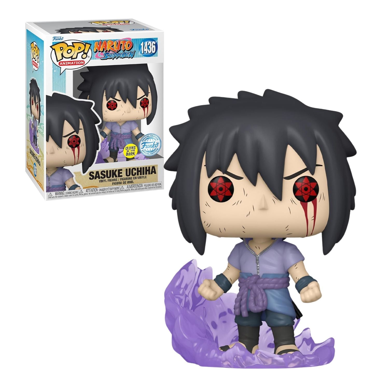 Funko Pop! Sasuke Uchiha Amaterasu 1436 (Special Edition Glow) - Naruto Shippuden - Geek Plus