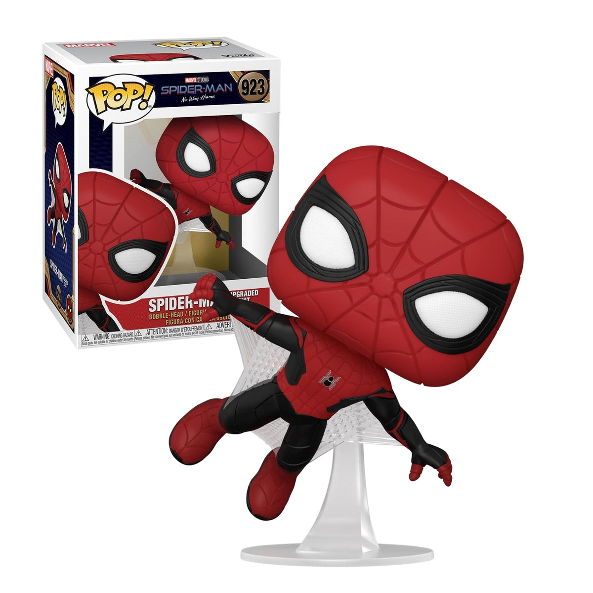 Funko Pop! Spider - Man Upgraded Suit (Uniforme Atualizado) 923 - Marvel Homem - Aranha - Geek Plus