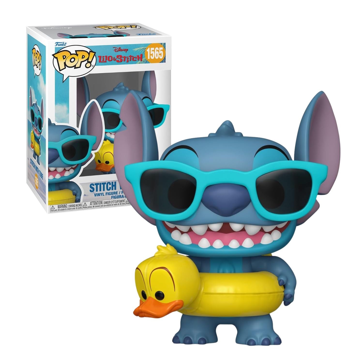 Funko Pop! Stitch with Tube (Com Bóia) 1565 - Disney Lilo & Stitch - Geek Plus