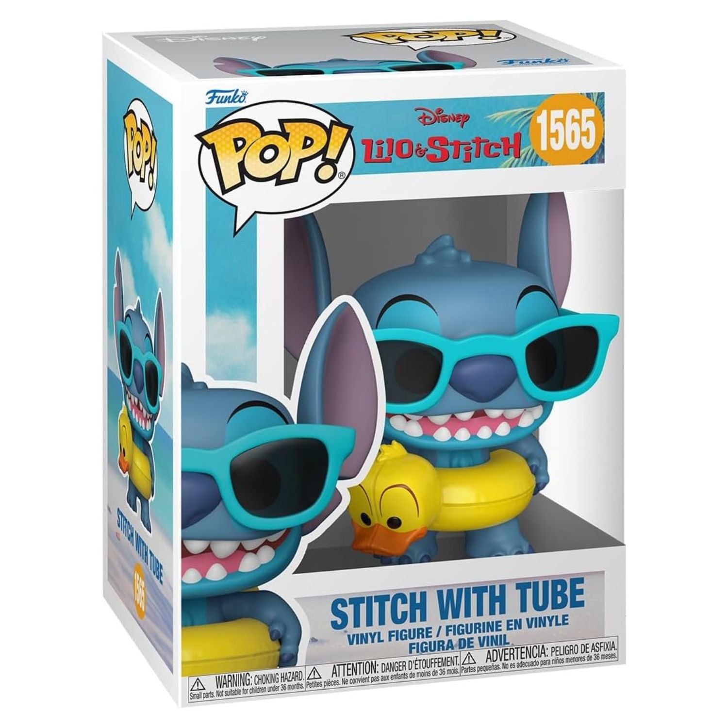 Funko Pop! Stitch with Tube (Com Bóia) 1565 - Disney Lilo & Stitch - Geek Plus