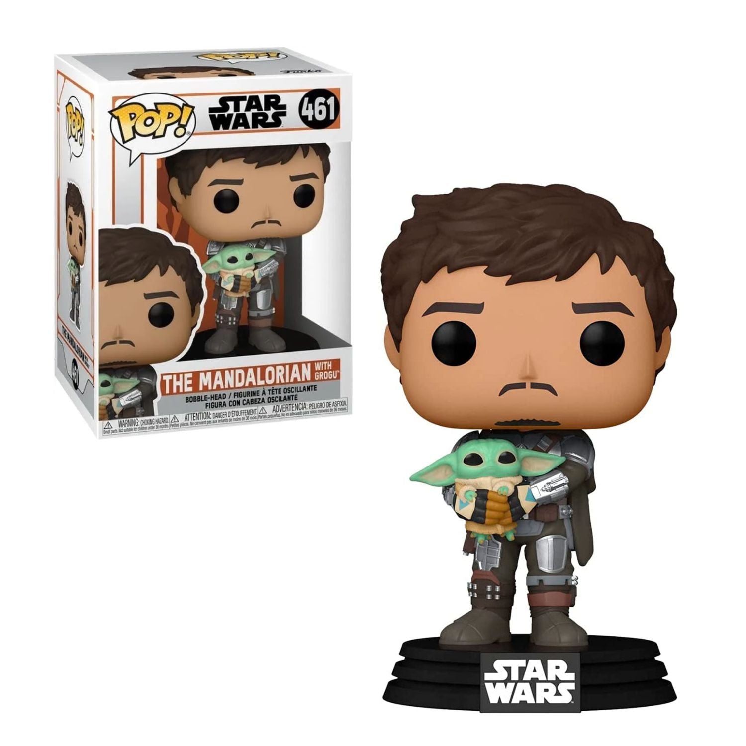 Funko Pop! The Mandalorian with Grogu (Baby Yoda) 461 - Star Wars - Geek Plus