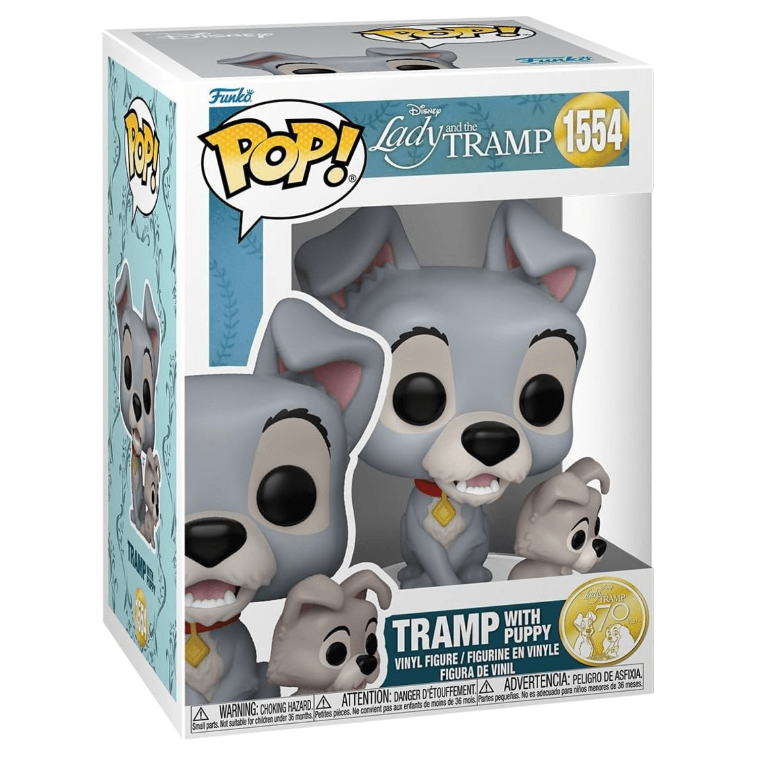 Funko Pop! Tramp with Puppy 1554 - Disney Lady and the Tramp - Geek Plus