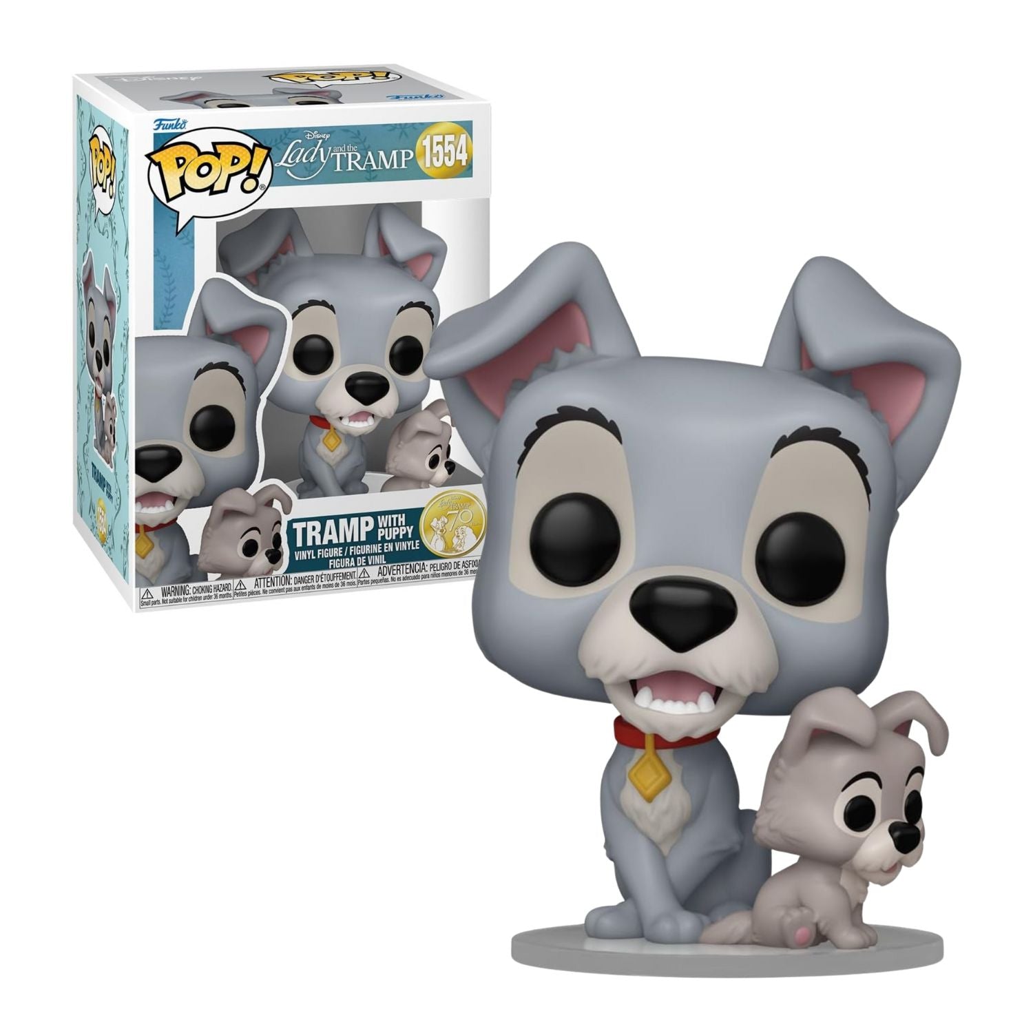Funko Pop! Tramp with Puppy 1554 - Disney Lady and the Tramp - Geek Plus