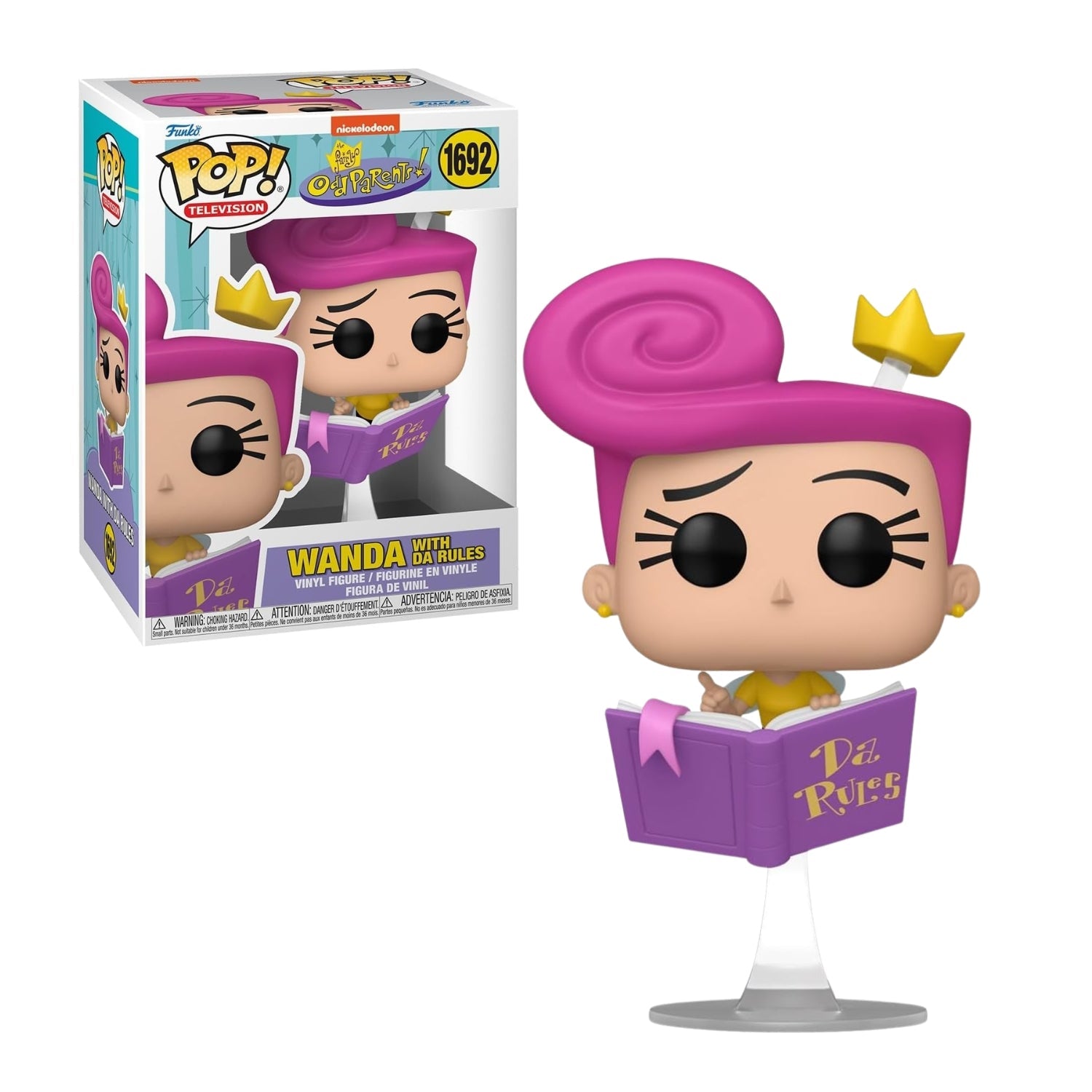 Funko Pop! Wanda With Da Rules (Wanda com o livro “As Regras”) 1692 - Os Padrinhos Mágicos - Geek Plus