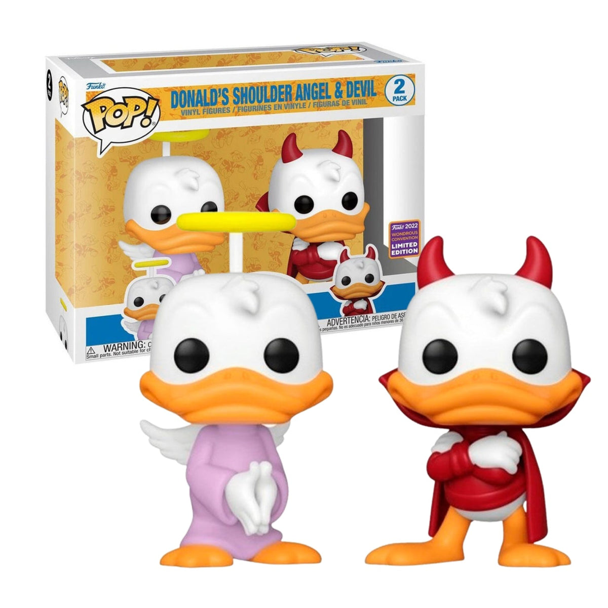 Funko Pop! 2 Pack Donald's Shoulder Angel & Devil Exclusive - Disney - Geek Plus