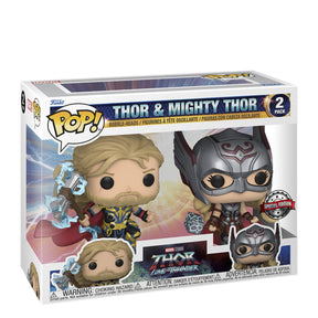 Funko Pop! 2 Pack Thor & Mighty Thor (Poderosa Thor) Exclusive - Marvel - Geek Plus