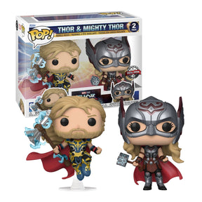 Funko Pop! 2 Pack Thor & Mighty Thor (Poderosa Thor) Exclusive - Marvel - Geek Plus