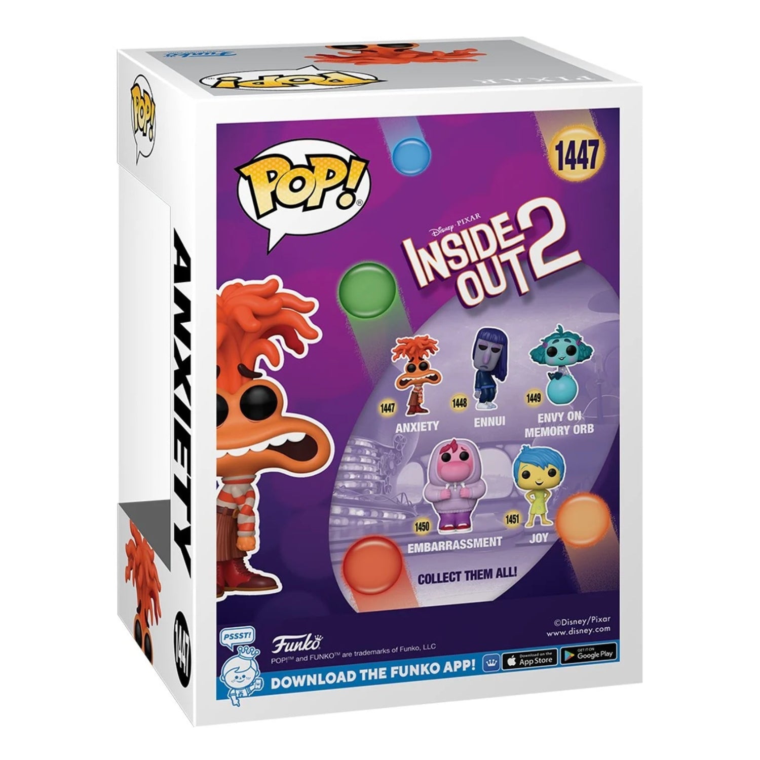 Funko Pop! Anxiety (Ansiedade) 1447 - Disney Divertida Mente - Geek Plus