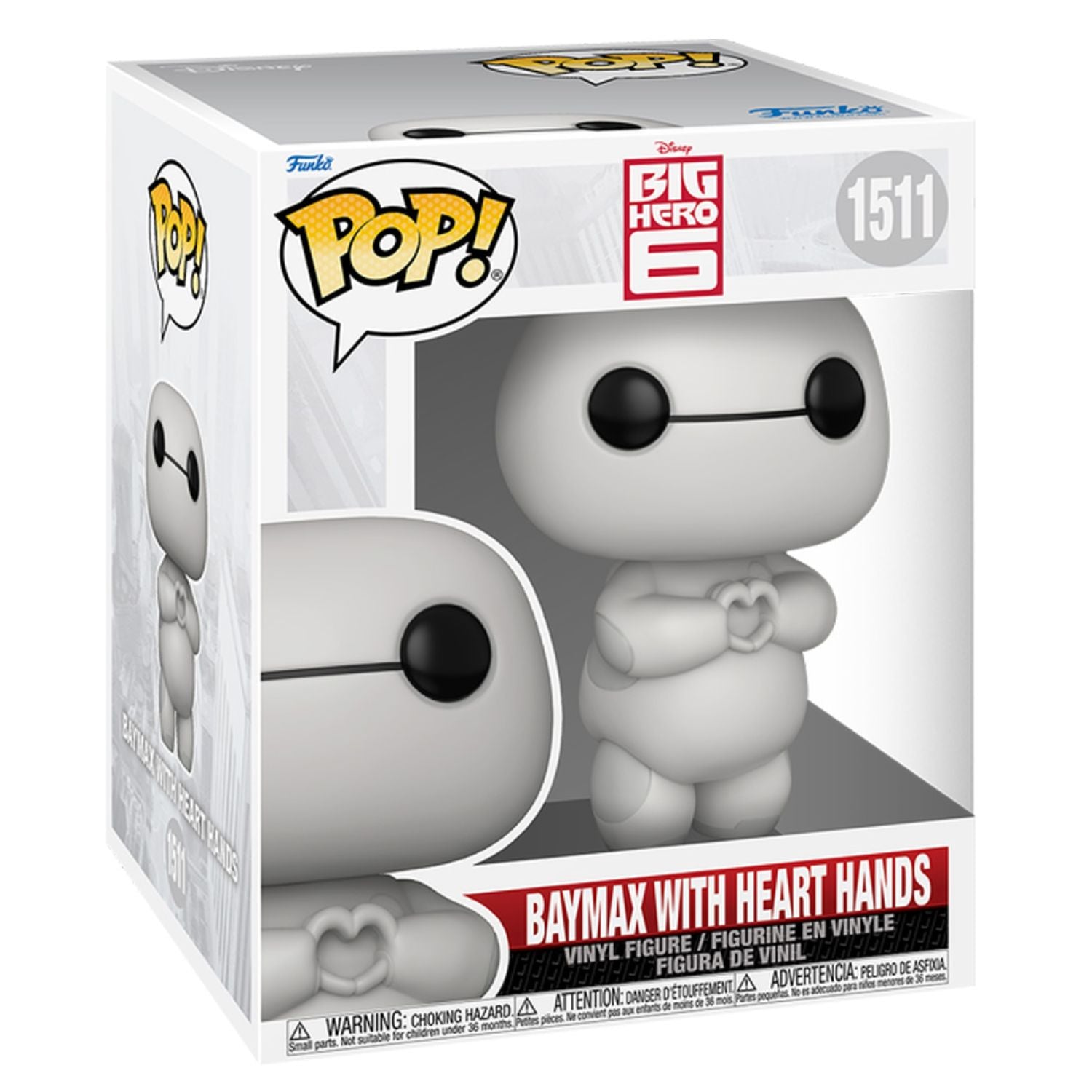 Funko Pop! Baymax with Heart Hands 1511 Super Sized - Disney Big Hero 6 - Geek Plus